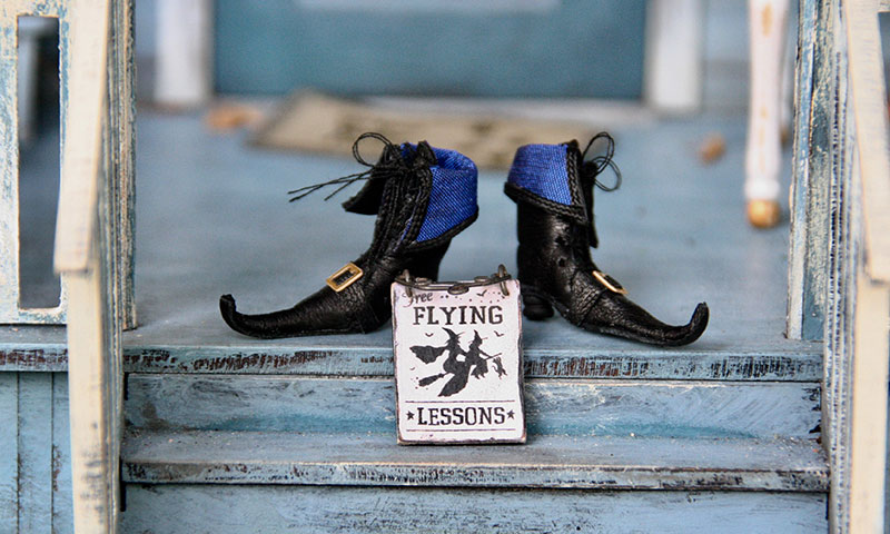 Flying lessons by a witch
