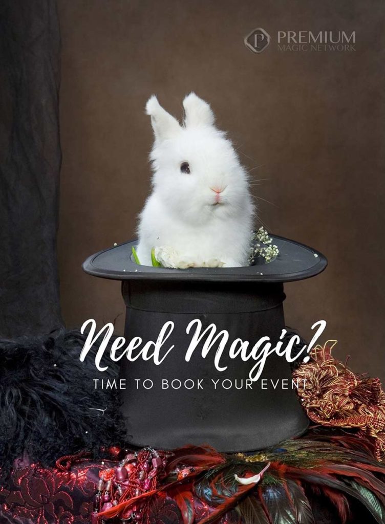 Rabbit in magic hat reminding you to book your holiday event